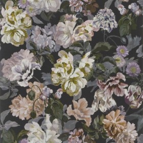 Tapetas Delft Flower Charcoal