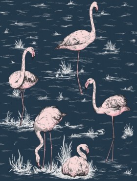 Tapetai Flamingos