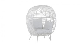 Lauko krėslas Lounge baltas 117x110x151