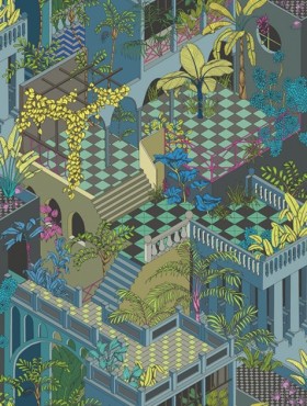 Tapetai Miami Blue