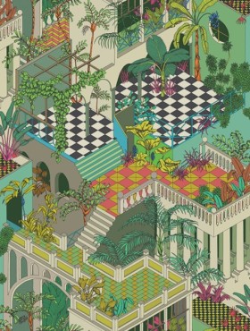 Tapetai Miami Green
