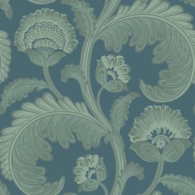 Tapetai Fanfare flock Azure