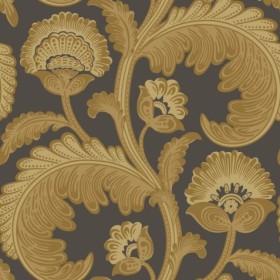 Tapetai Fanfare flock Gold