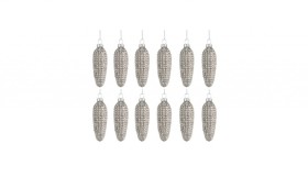 Kalėdiniai žaisliukai Fir Cone Grey S