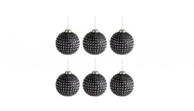 Kalėdinis žaisliukas Ball Black Silver
