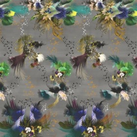 Tapetai Oiseau fleur Graphite