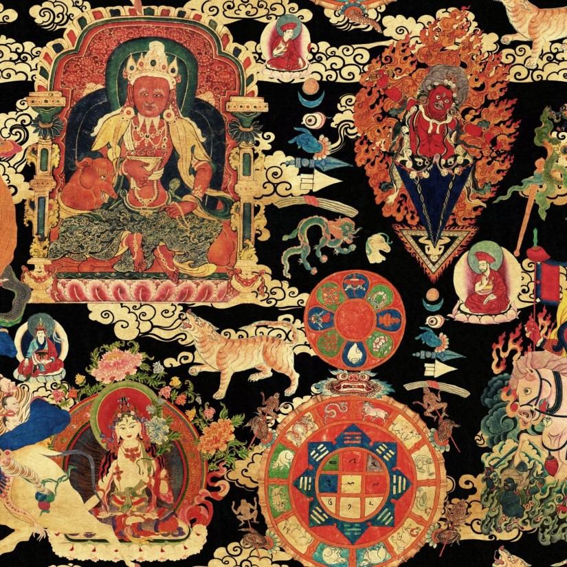 Tapetai Tibetan tapestry Mettalic edition Tapetai Tibetan tapestry Mettalic edition