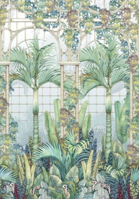Tapetai Palm house Azure