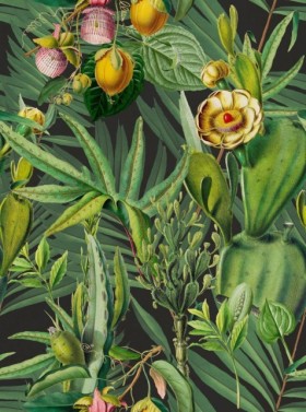 Tapetai Luscious flora Green