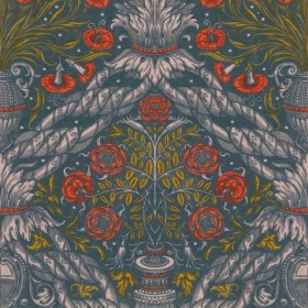 Tapetai Floral ornament Scarlet