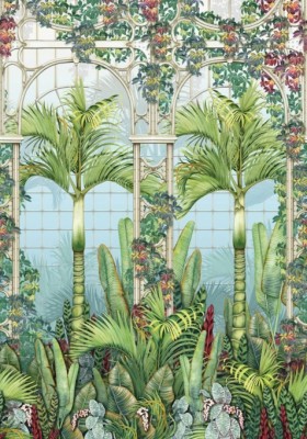 Tapetai Palm house Green