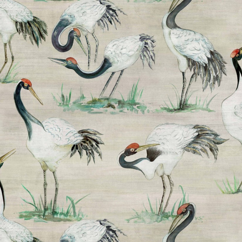 Tapetai Cranes Beige Tapetai Cranes Beige