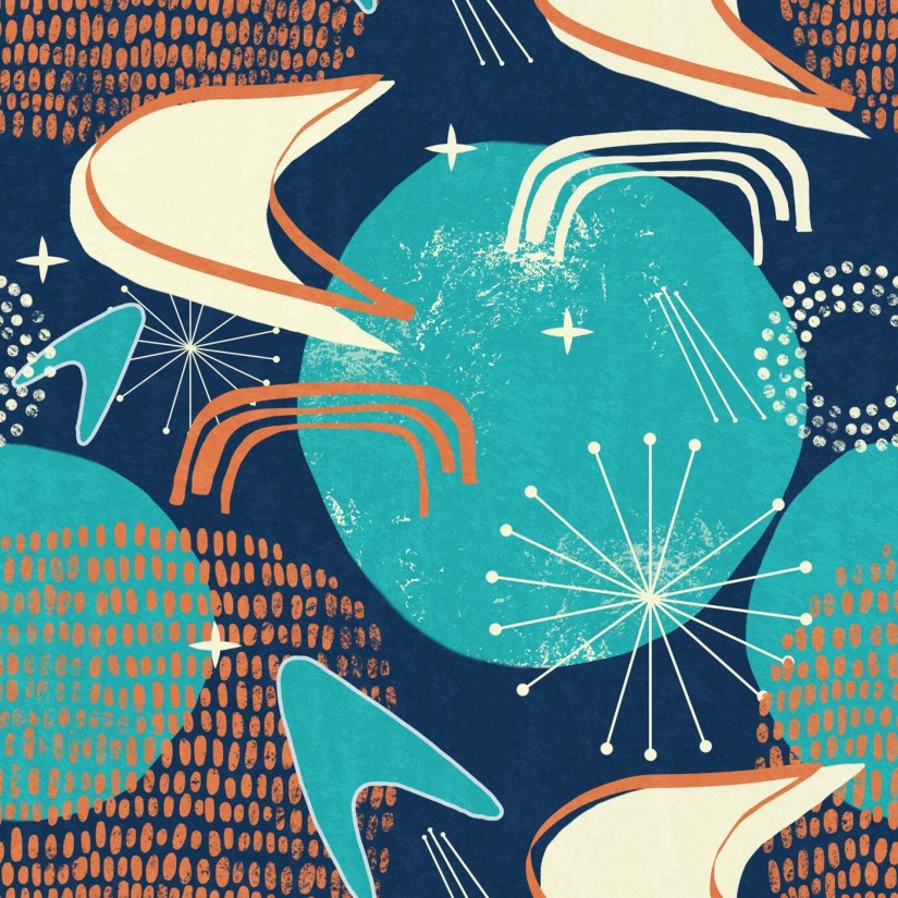 Tapetai Cosmic debris Blue Tapetai Cosmic debris Blue