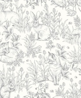 Tapetai Forest friends White