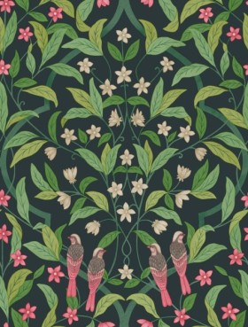 Tapetai Jasmine & Serin symphony Dark green