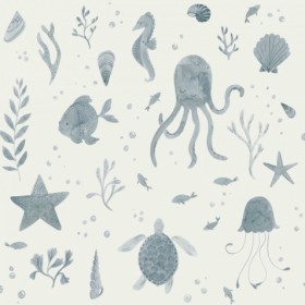Tapetai Della Ocean Blue