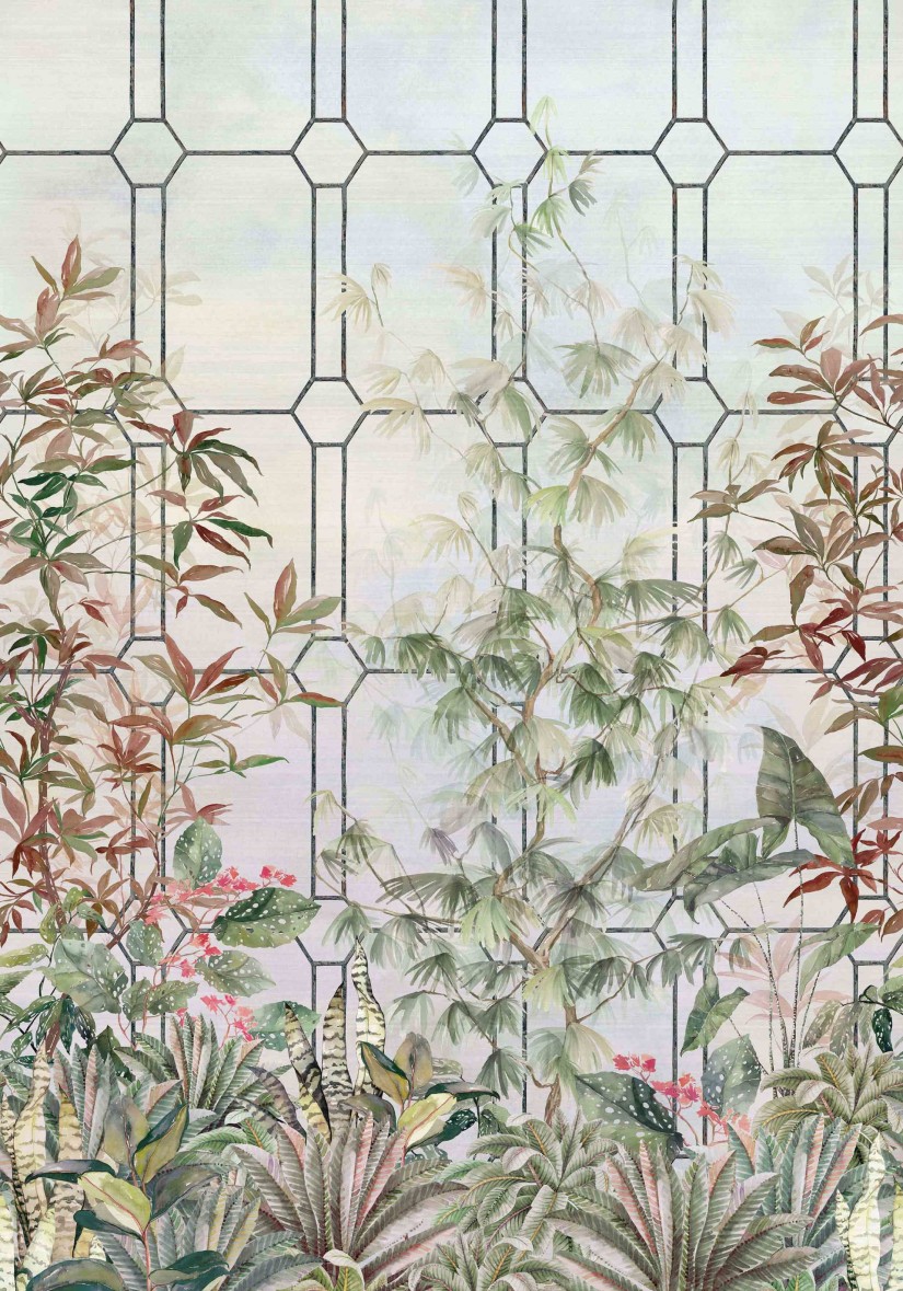 Tapetai Katsura Olive/Coral/Charcoal Tapetai Katsura Olive/Coral/Charcoal