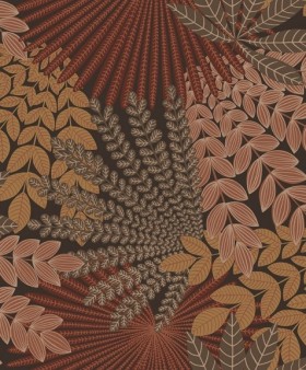 Tapetai Velvet Leaves Orange