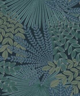 Tapetai Velvet Leaves Navy