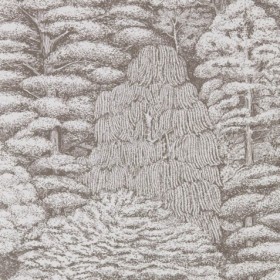 Tapetai Woodland Toile Ivory Charcoal