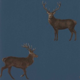 Tapetai Evesham Deer Indigo