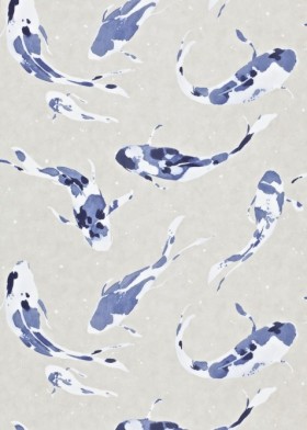 Tapetai Koi Indigo