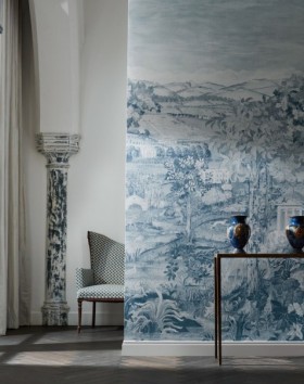 Tapetai Arcadian Thames Wedgewood Blue Tapetai Arcadian Thames Wedgewood Blue