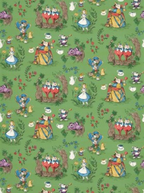Tapetai Alice in Wonderland Gumball Green