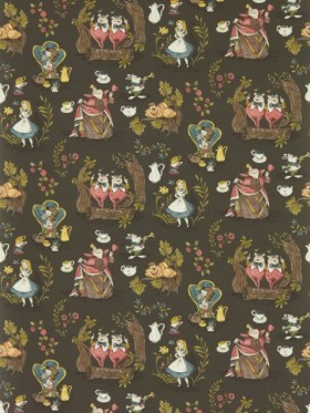 Tapetai Alice in Wonderland Chocolate
