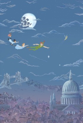 Tapetai Peter Pan Evening Blue