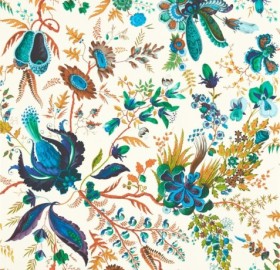 Tapetai Wonderland Floral Lapis/Emerald/ Carnelian