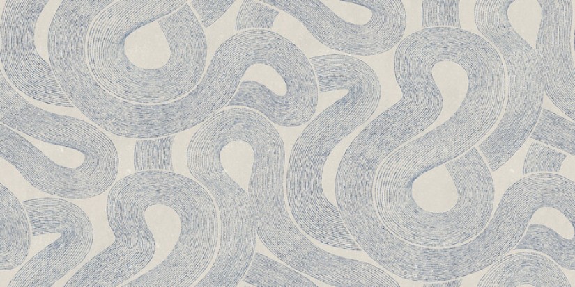 Tapetai Zen Mural, Indigo Blue Tapetai Zen Mural, Indigo Blue