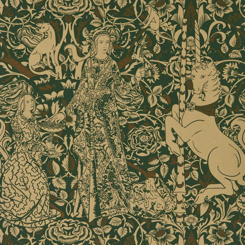 Tapetai Aurelia's Grail - Gobelin Green/Bronze Tapetai Aurelia's Grail - Gobelin Green/Bronze