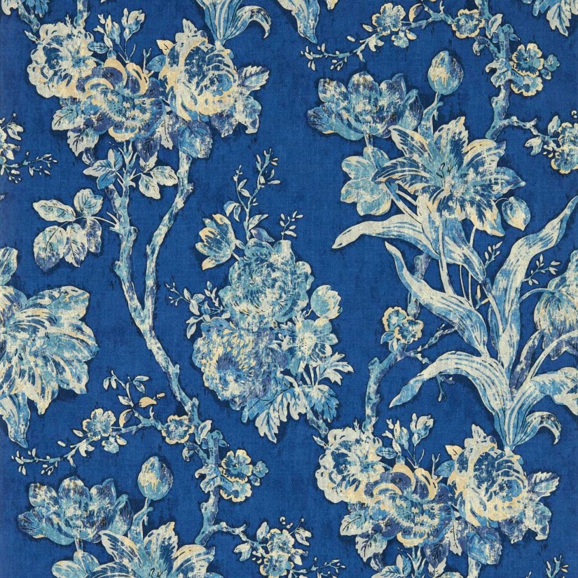 Tapetai Fringed Tulip Toile - Smalt Tapetai Fringed Tulip Toile - Smalt