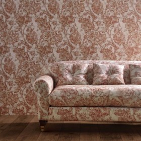 Tapetai Fringed Tulip Toile - Smalt Tapetai Fringed Tulip Toile - Smalt