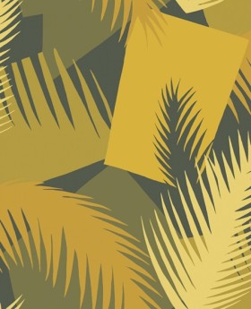 Tapetai Deco palm Yellow