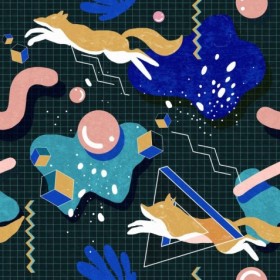 Tapetai Modern foxy Blue