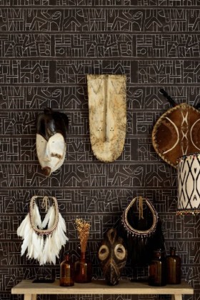 Tapetai Bushoong kuba Brown