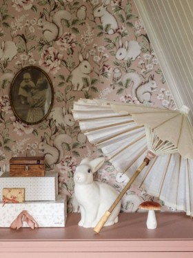 Tapetai Magic forest Pink