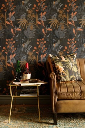 Tapetai Caribbean garden Dark