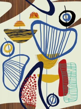 Tapetai Suspended form Brown