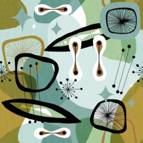 Tapetai Century elements Green