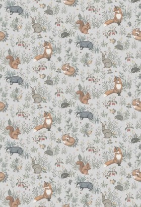 Tapetai Forest friends mural Grey