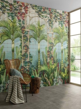 Tapetai Palm house Green