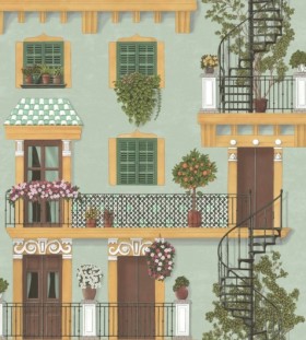 Tapetai Alfaro Green