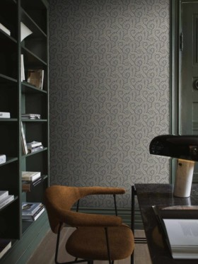 Tapetai Wild Ferns Grey Yellow