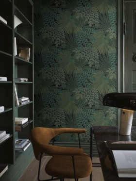 Tapetai Velvet Leaves Dark Green