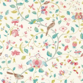 Tapetai Arila's Garden Blue Clay/Pink