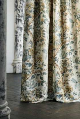 Audinys Arcadian Thames  Coromandel Print Stockholm Blue