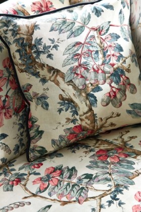 Audinys Arcadian Thames Coromandel Print Empire Indigo